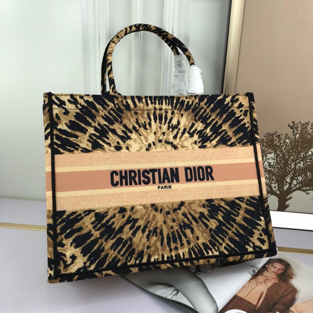 Dior Large Book Tote Multicolor Tie &amp; Embroidery, Multicolor, For Women Women’s Handbags, Shoulder Bags, 42cm CD M1286ZJAI M884
