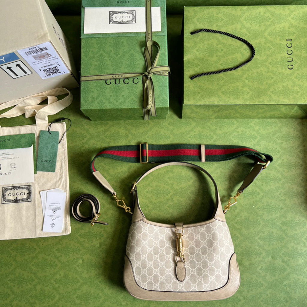 Gucci Jackie 1961 Small Gucci Shoulder Bag Beige For Women, Women’s Bags 11in/28cm Gucci ‎678843 UULAG 9682