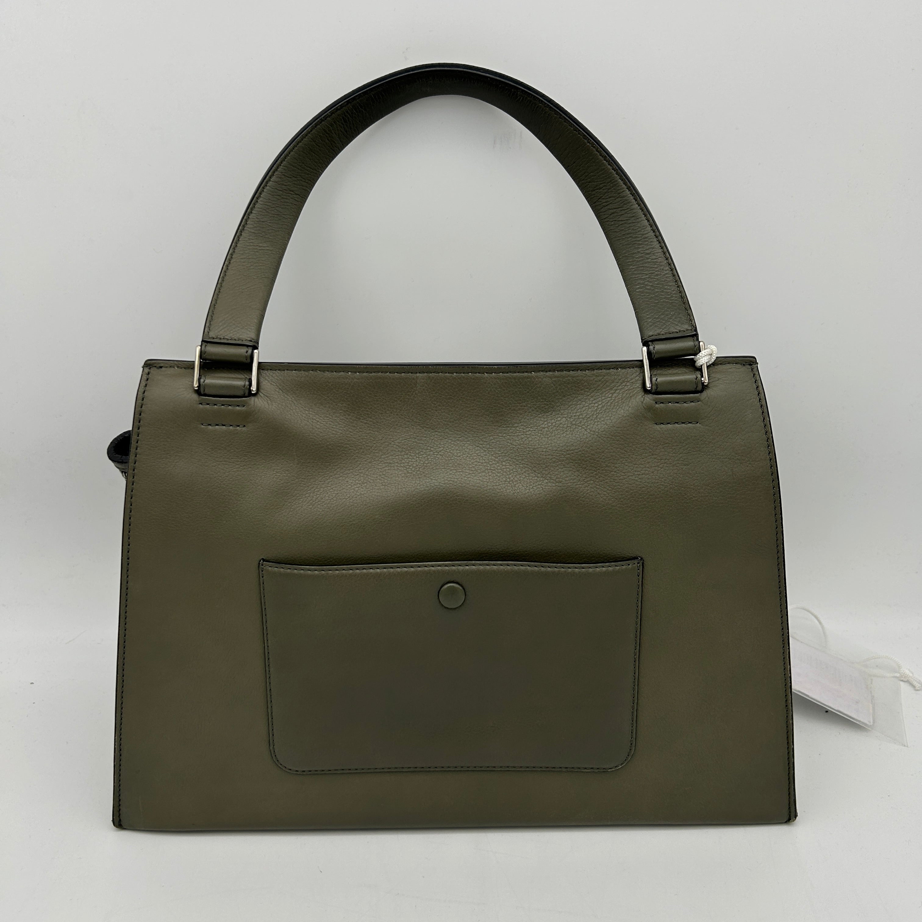 Celineline Medium Edge Green Leather Shoulder Bag