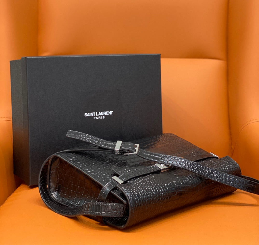 YSSL Manhattan Small Shoulder Bag Black For Women 11in/29cm YSL 579271DND0J1000