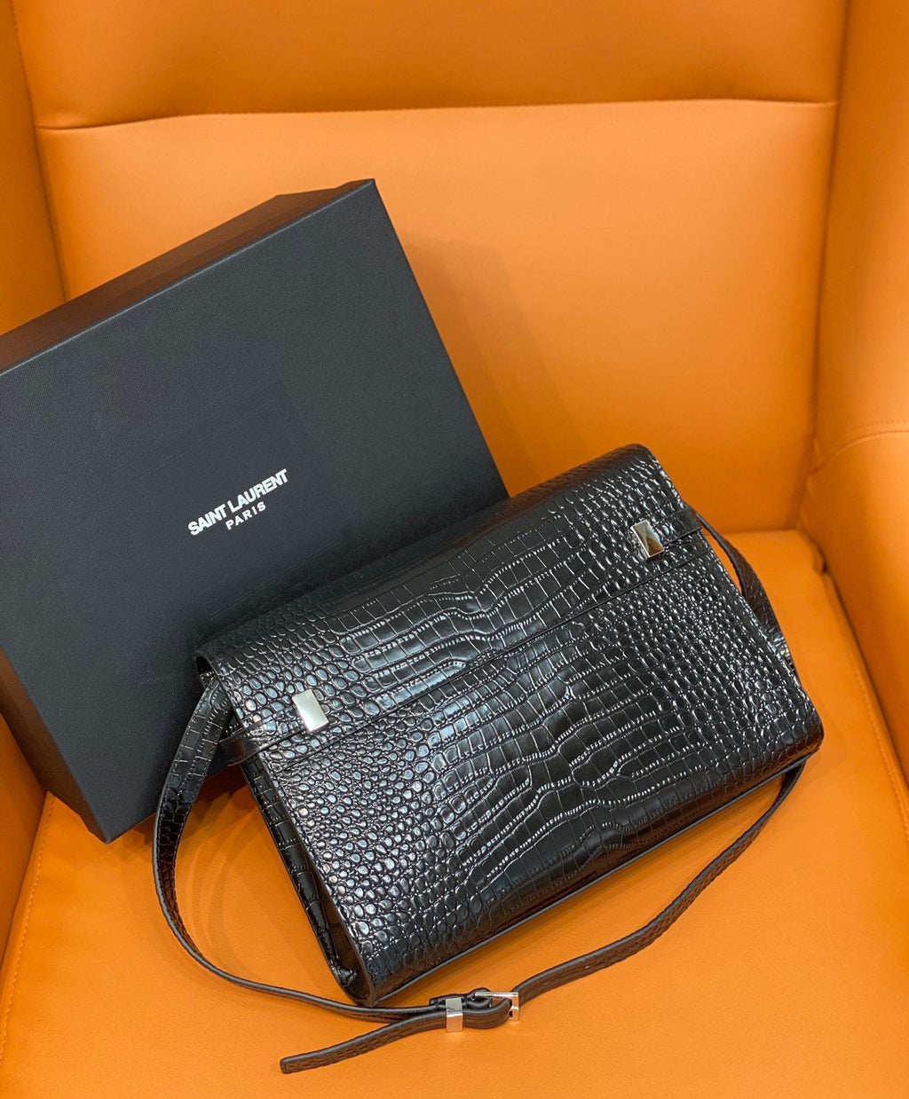 Manhattan Small Shoulder Bag Black For Women 11.4in/29cm YSL 579271DND0J1000