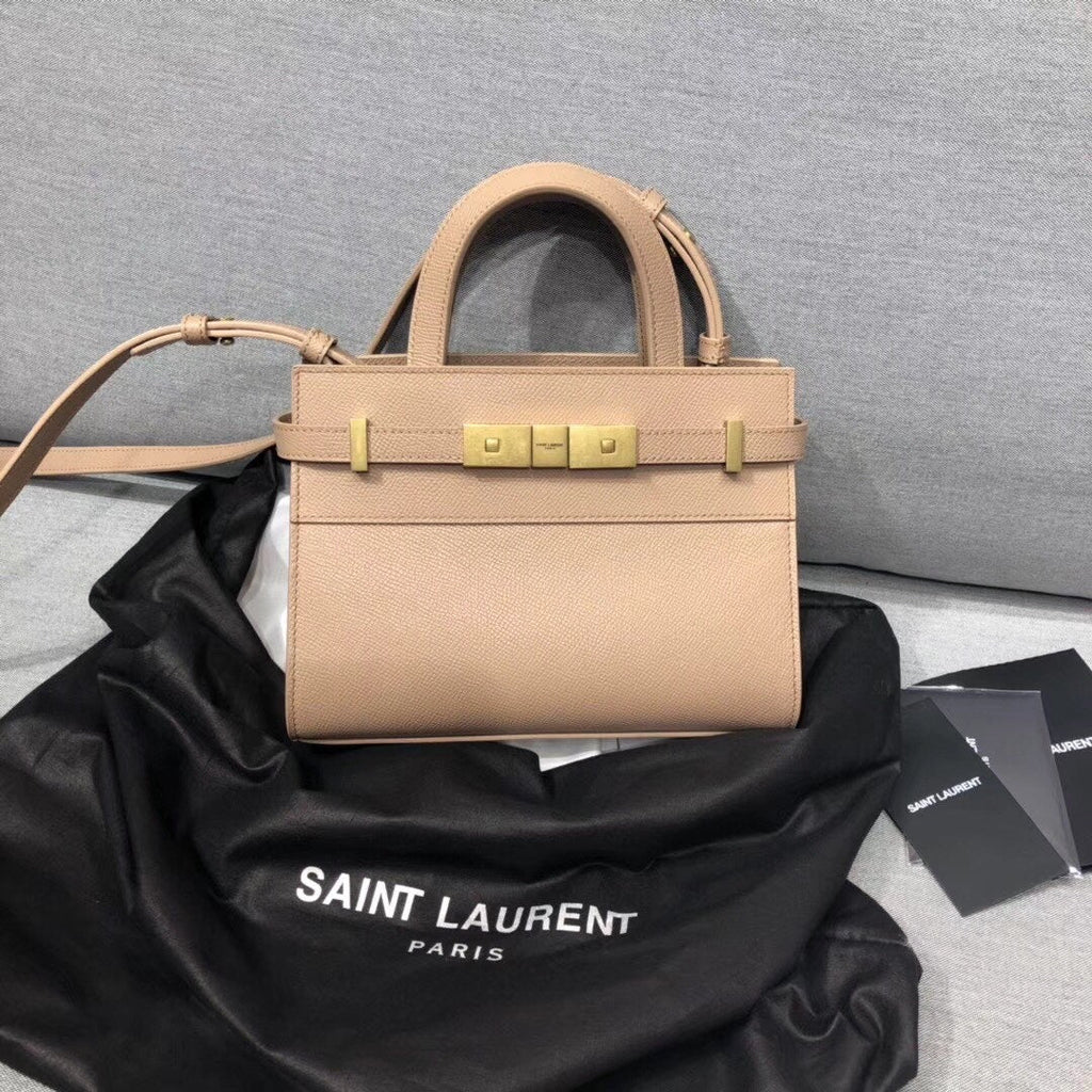 YSSL Manhattan Nano Shopping Bag In Box Beige For Women 8in/21cm YSL
