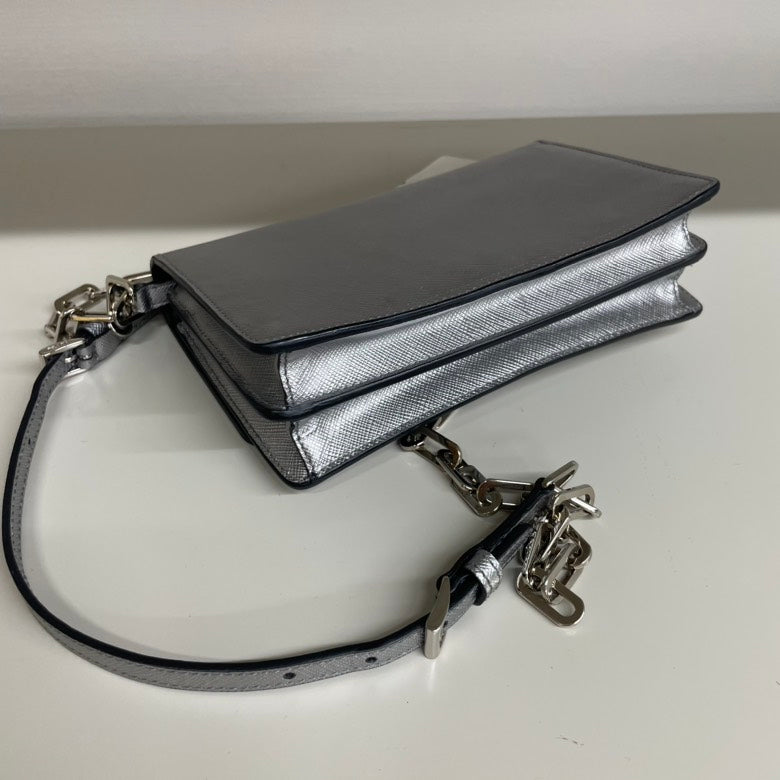 Prada Safano Leather Crossbody Bag,SiLouis Vuittoner