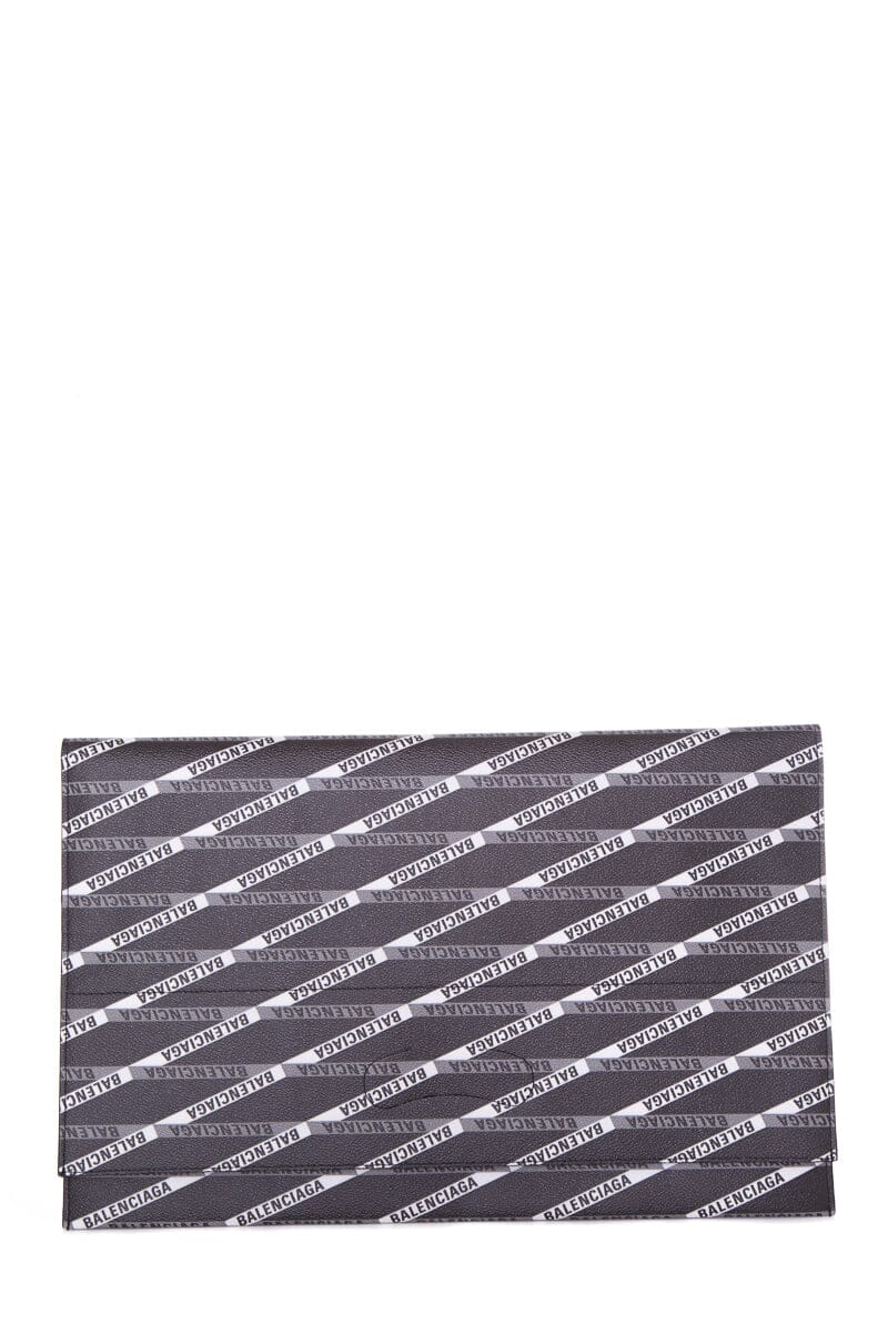 Balenciaga Gre & Black Logo Clutch
