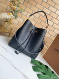Louis Vuitton NeoNoe MM Bucket Bag Monogram Empreinte Black For Women, Women’s Handbags, Shoulder Bags 10.2in/26cm Louis Vuitton M45256