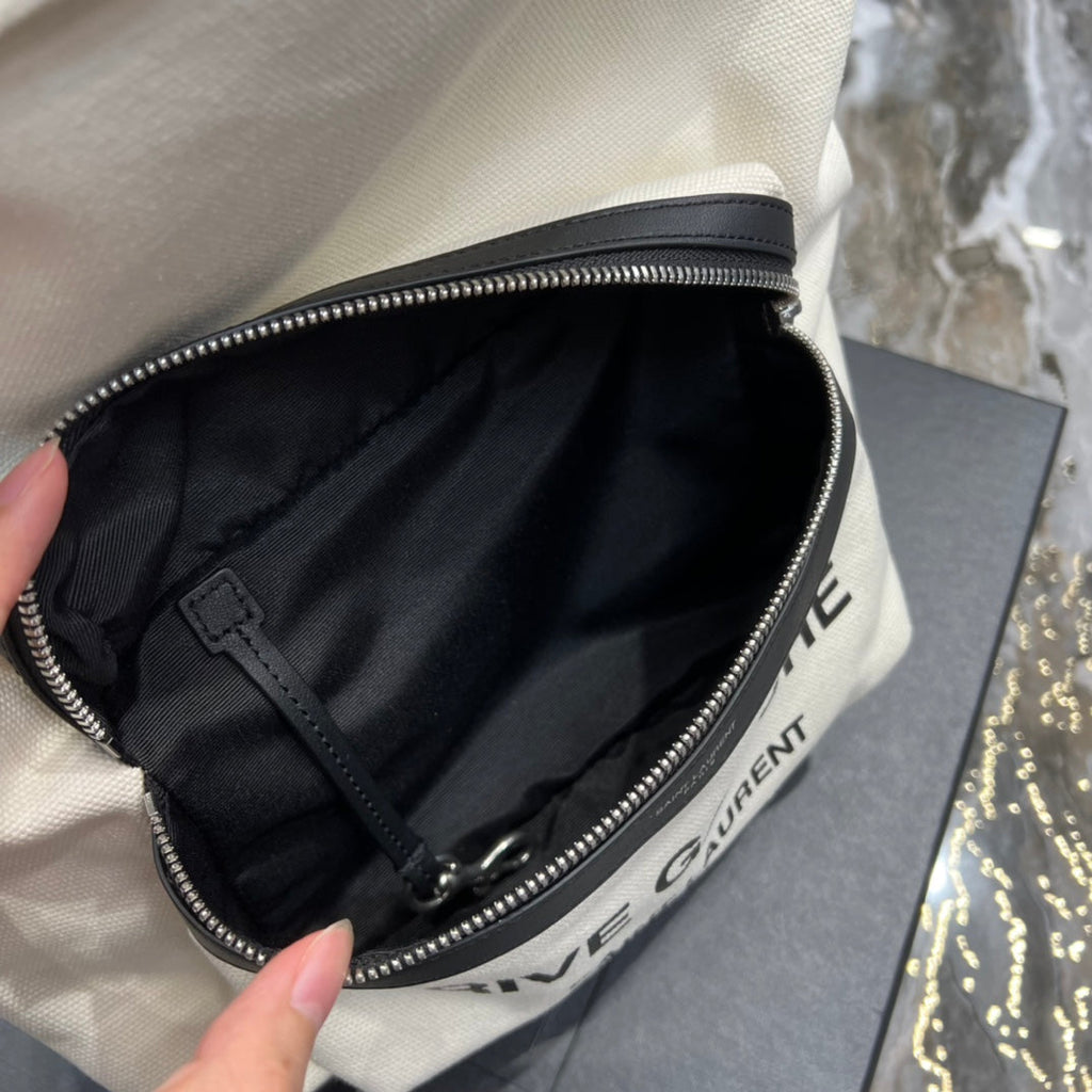 YSSL City Backpack In Canvas Unisex For Women 13.8in/35cm White YSL