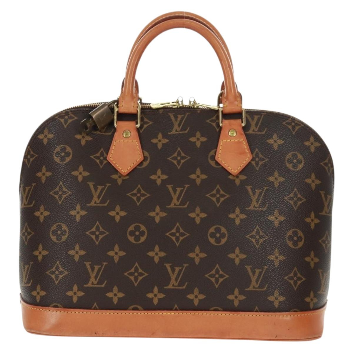 Louis Vuitton Alma Handbag Monogram Canvas Brown Canvas Handbag