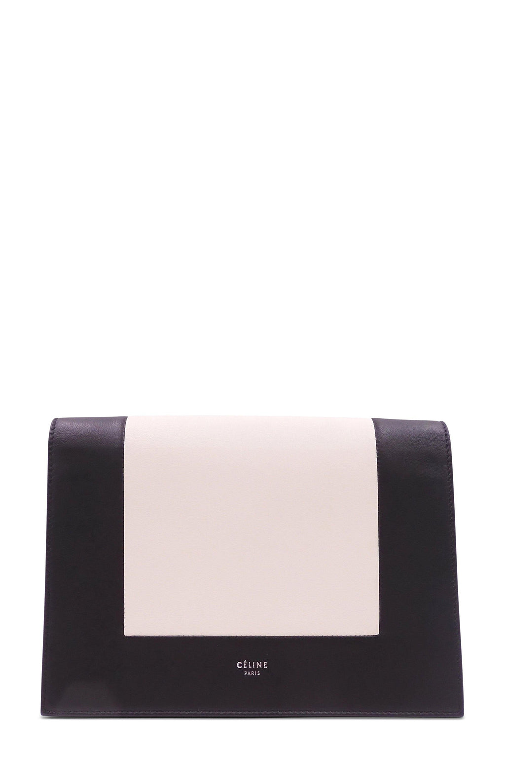 Frame Evening Clutch On Chain Black White