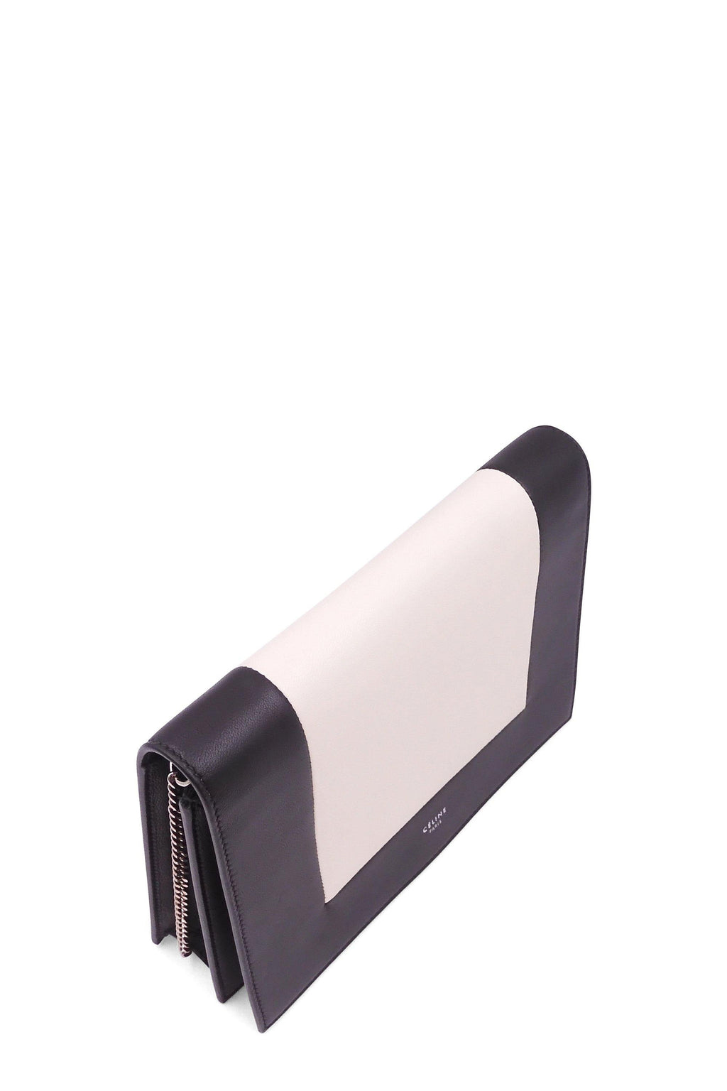 Frame Evening Clutch On Chain Black White