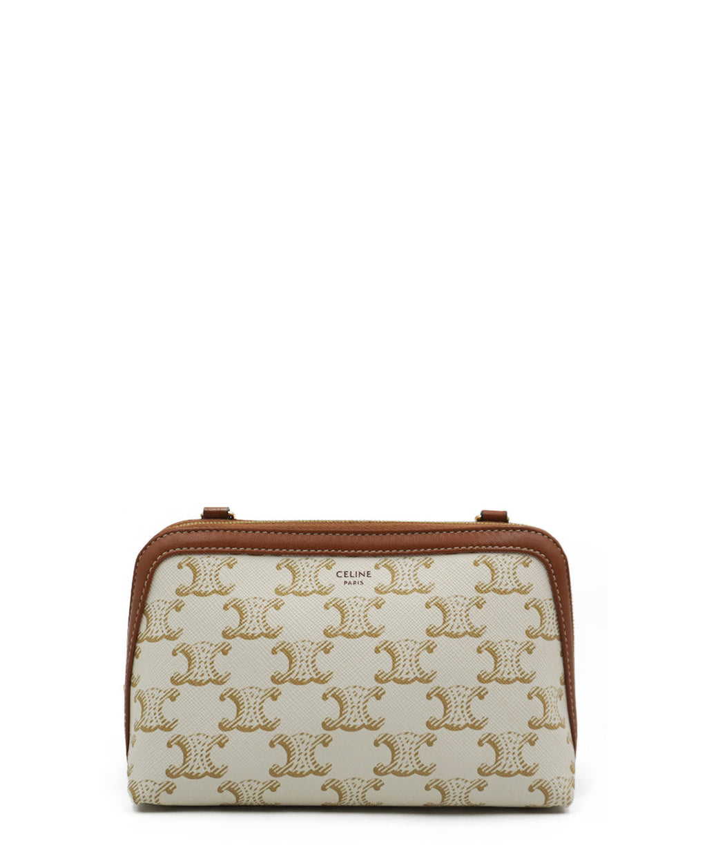 Triomphe Clutch Chain Tan, Multicolor