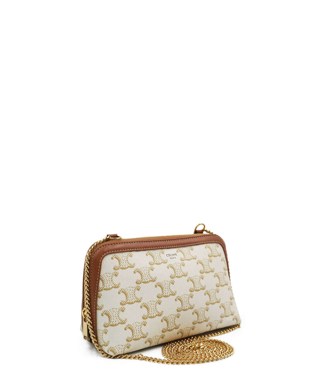 Triomphe Clutch Chain Tan, Multicolor
