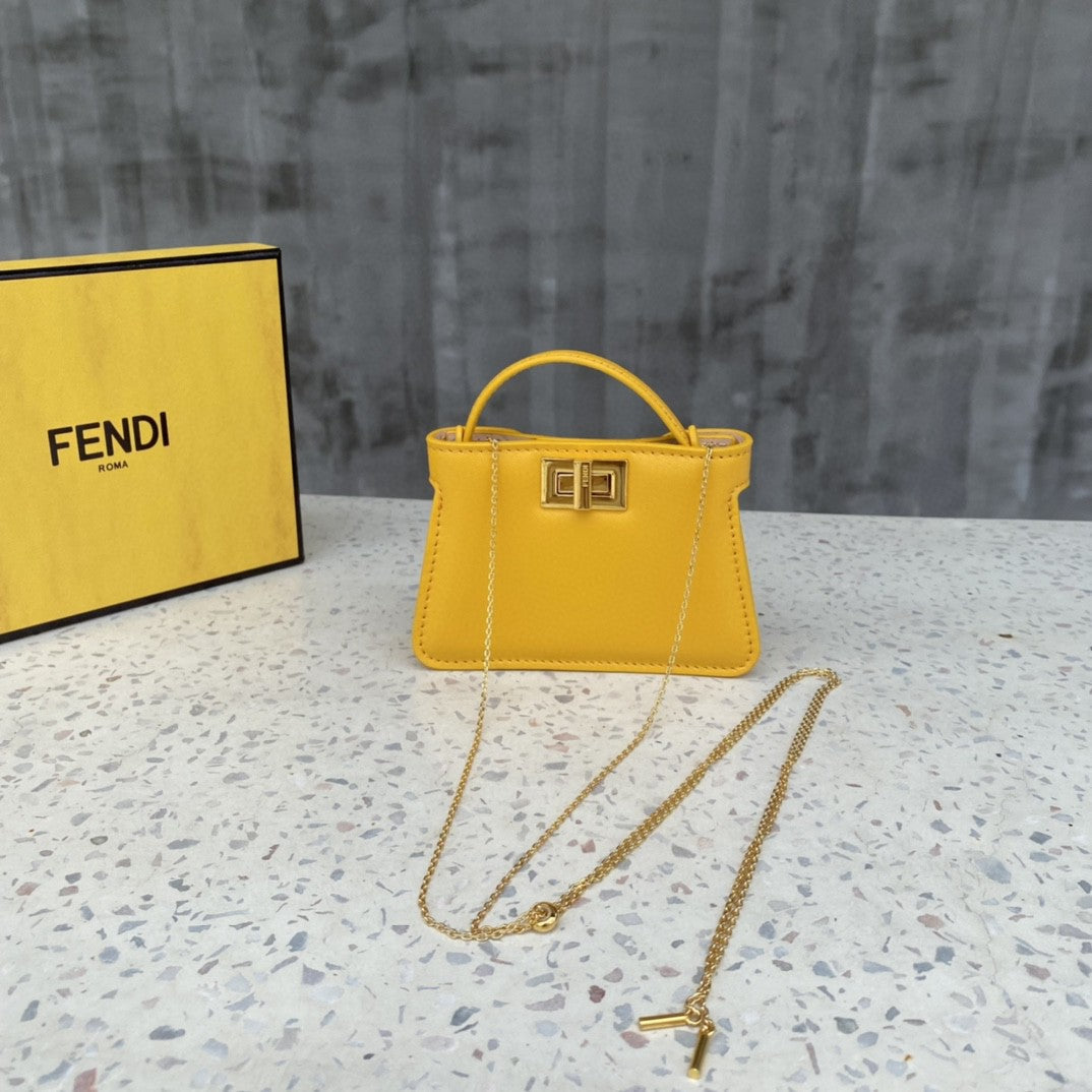 Nano Charm Crossbody Yellow Bag For Woman 12cm/4.5in