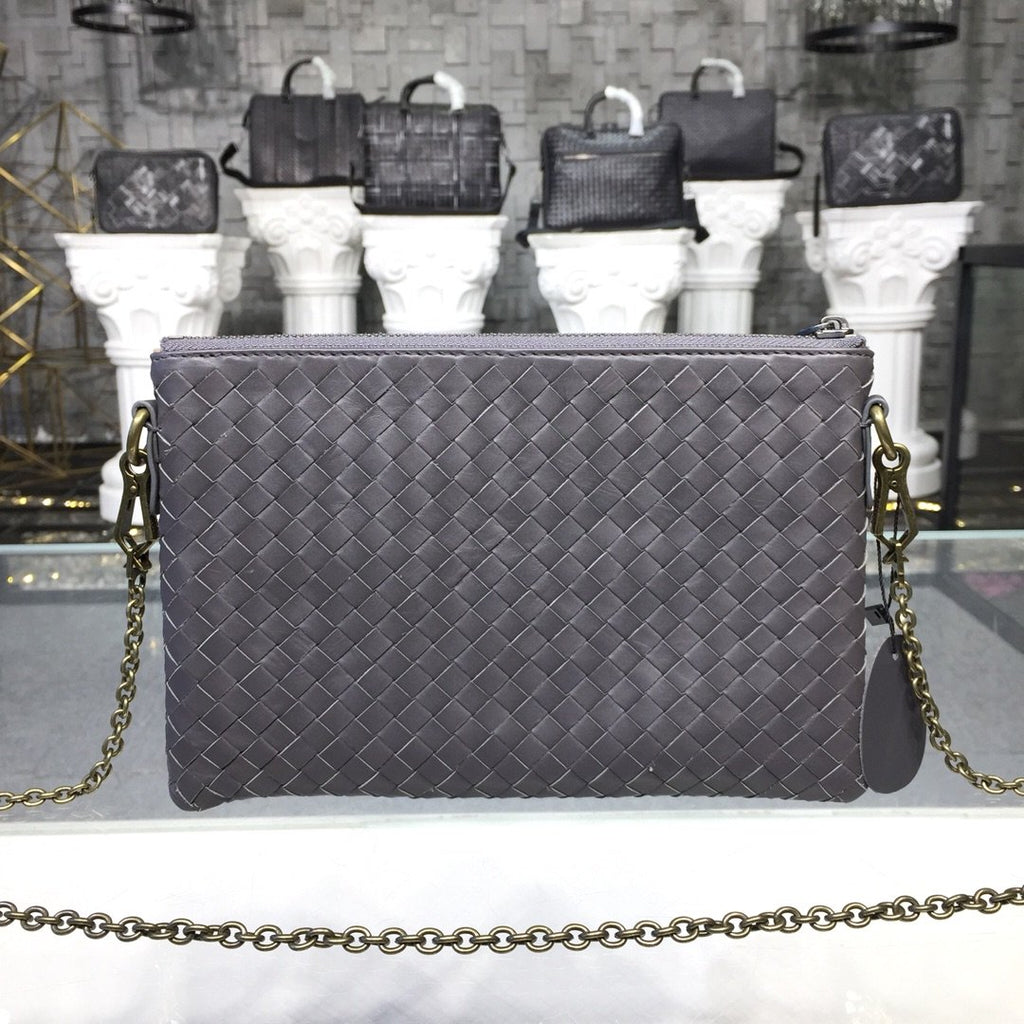 Chain Shoulder Bag Gray, For Women, Women Bags 9.6in/24.5cm