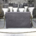 Chain Shoulder Bag Gray, For Women, Women Bags 9.6in/24.5cm