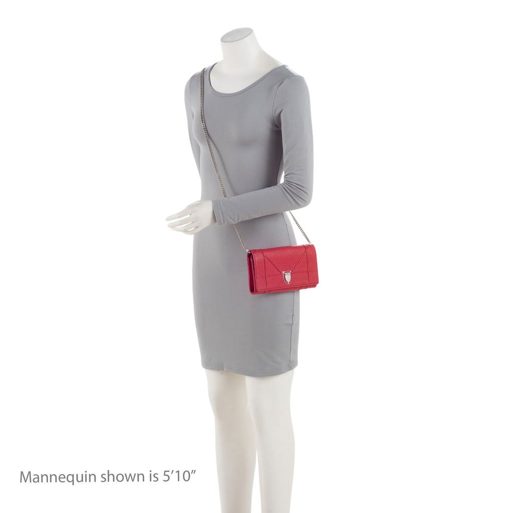 Dior Calfskin Diorama Wallet on Chain Clutch