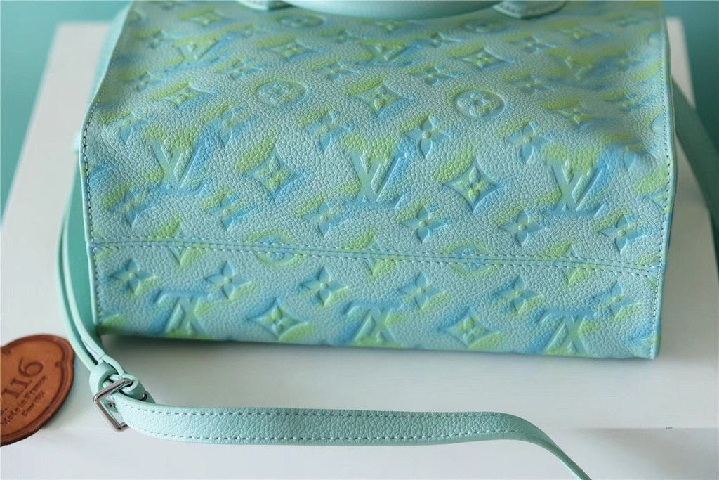 Louis Vuitton OnTheGo PM Monogram Empreinte Light Green For Women, Women’s Bags, Shoulder And Crossbody Bags 9.8in/25cm Louis Vuitton]