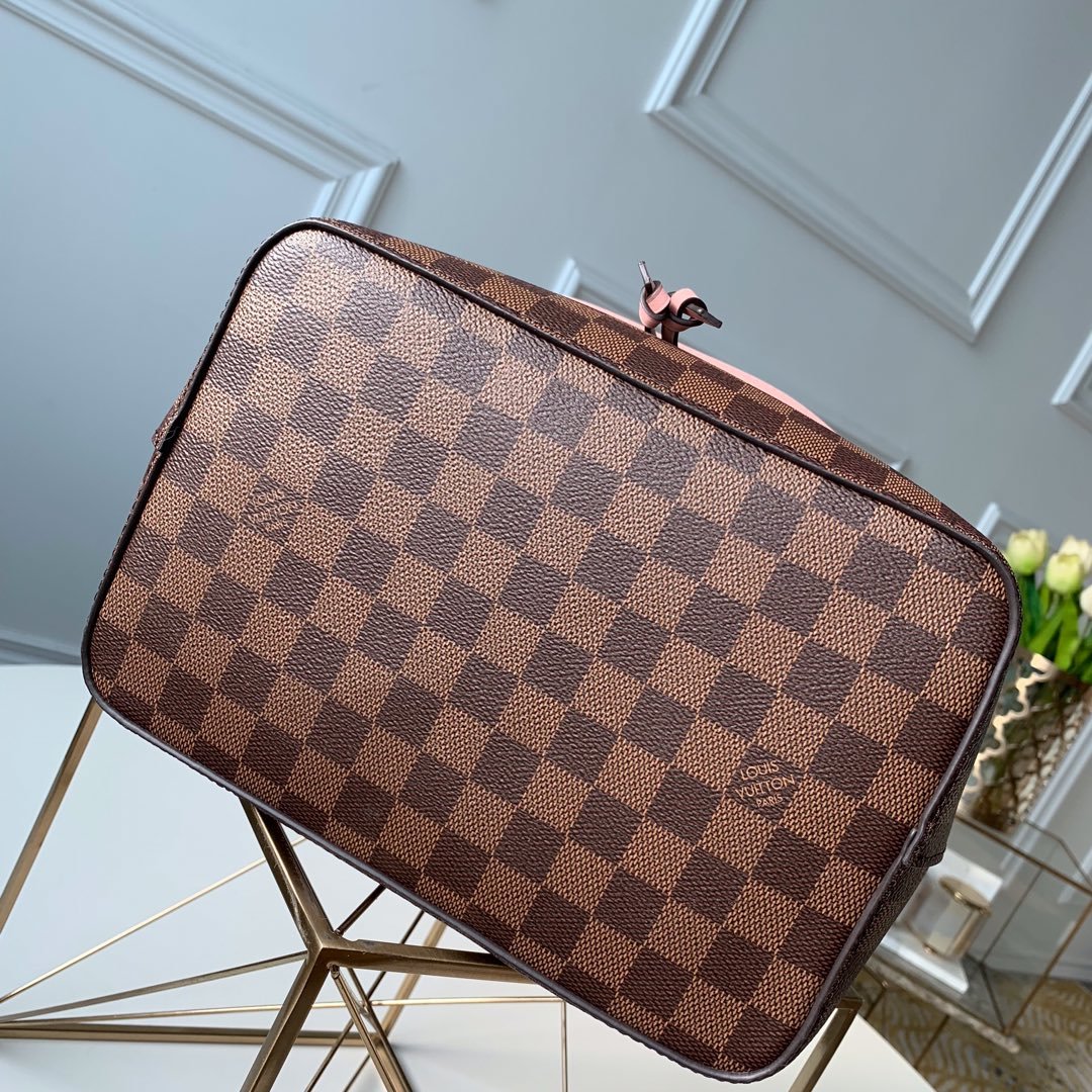 Louis Vuitton NeoNoe Bucket Bag Damier Ebene Canvas Venus Pink For Women,  Shoulder And Crossbody Bags 10.2in/26cm Louis Vuitton N40198