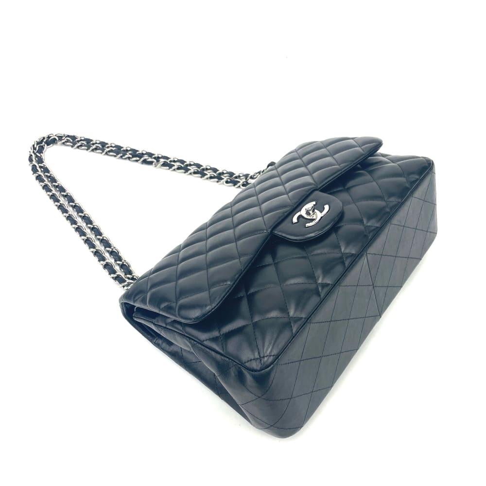CHANEL 2010-2011 Classic Jumbo Double Flap Lambskin Bag w/SiLouis Vuittoner