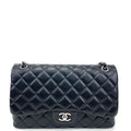CHANEL 2010-2011 Classic Jumbo Double Flap Lambskin Bag w/SiLouis Vuittoner