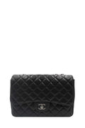 Jumbo Classic Single Flap Caviar SHW Black