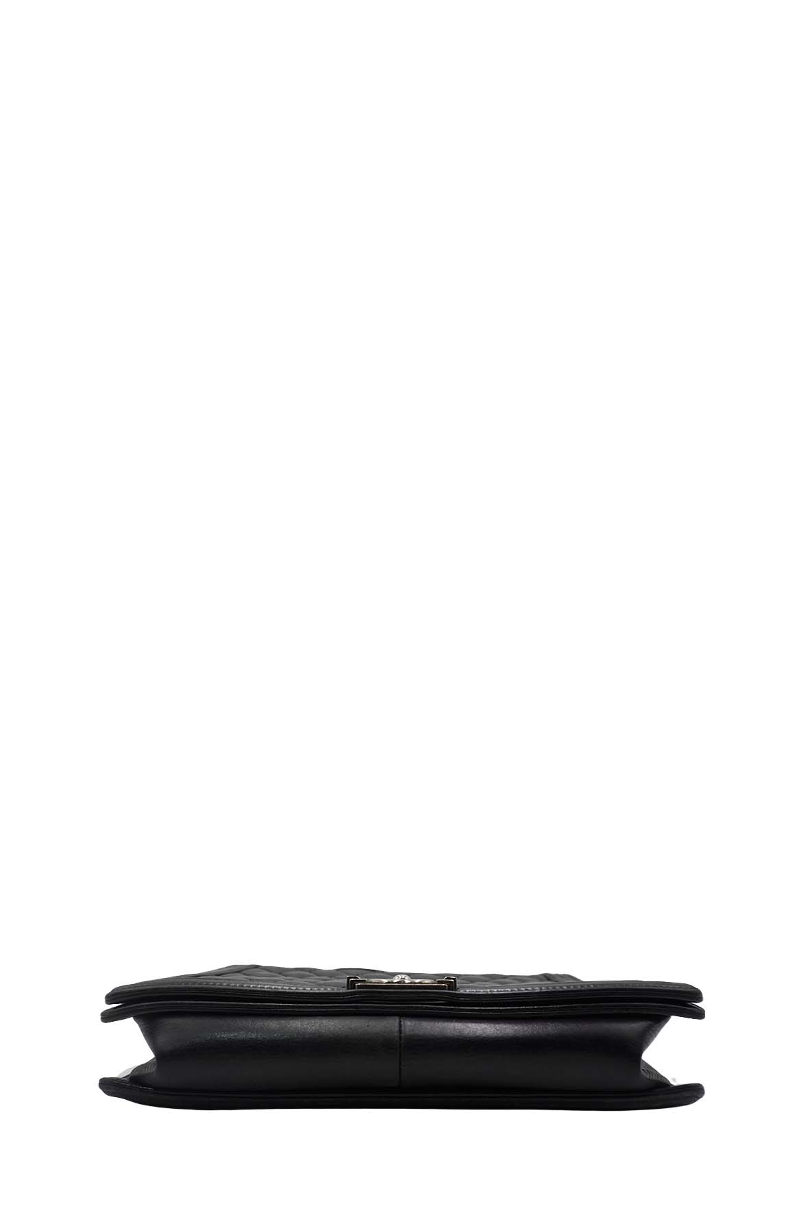 Large Classic Quilted Boy SiLouis Vuittoner Hardware Black