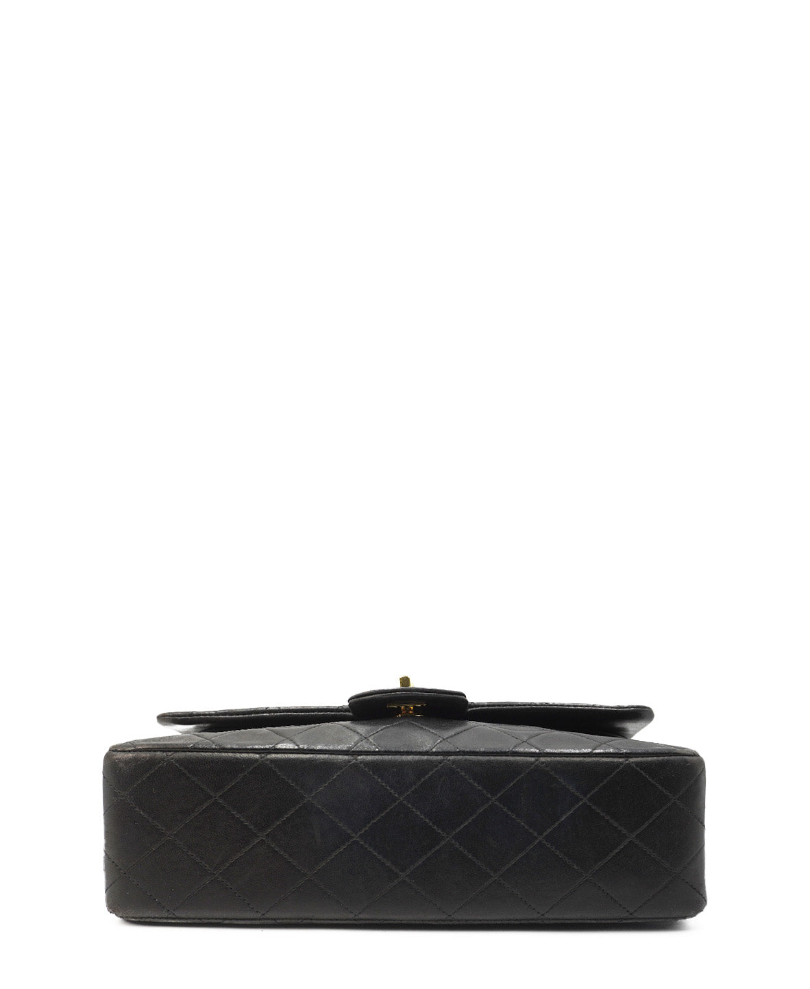 Medium Vintage Classic Double Flap GHW Black