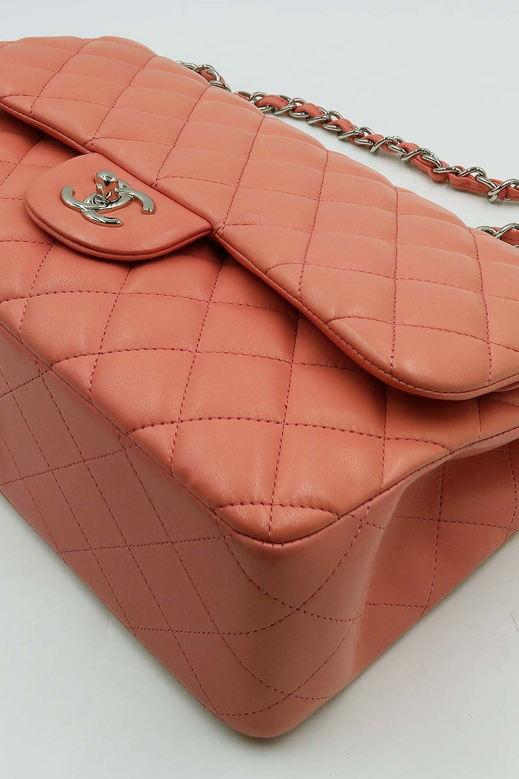 Quilted Jumbo Classic Double Flap Bag Pink