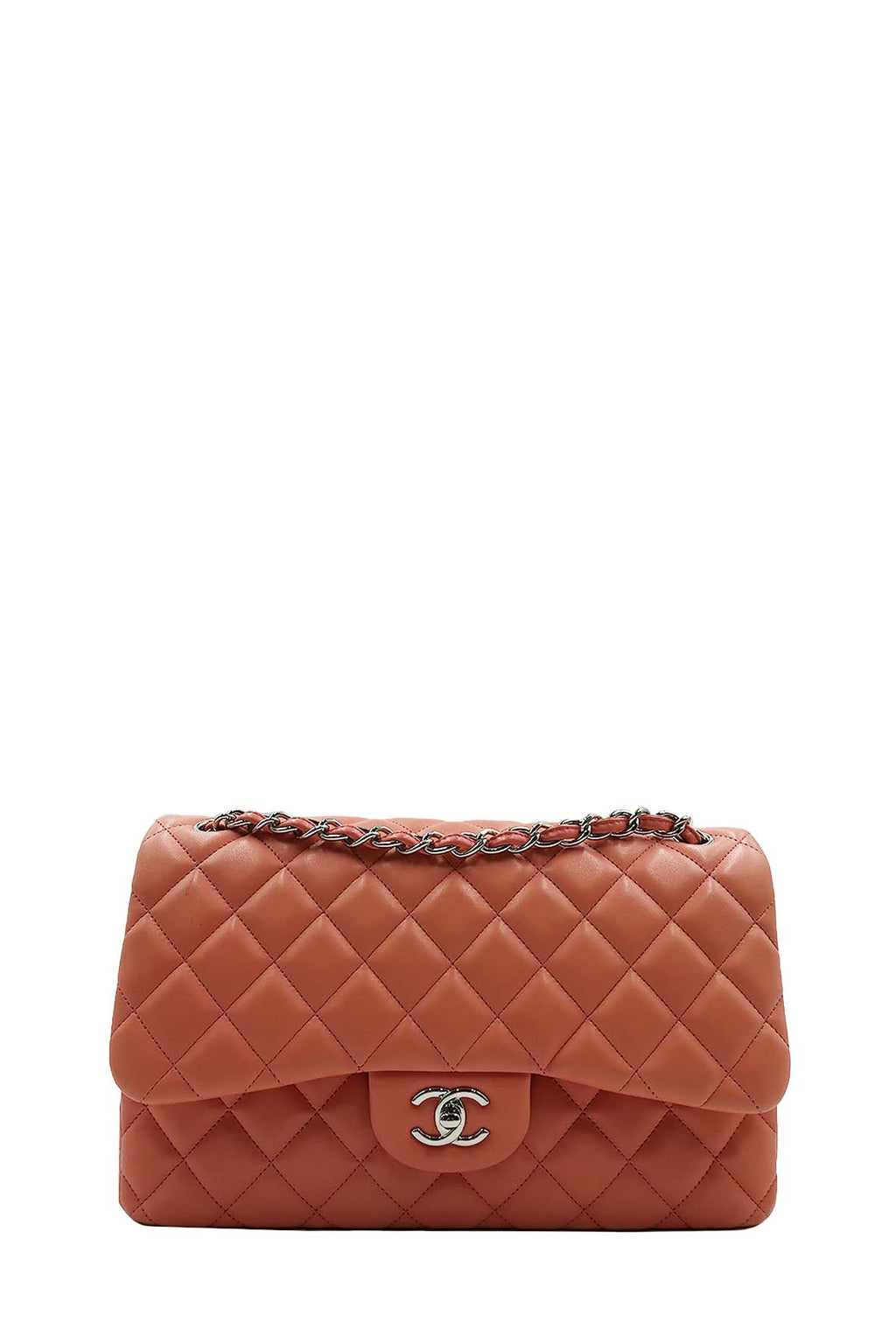 Quilted Jumbo Classic Double Flap Bag Pink