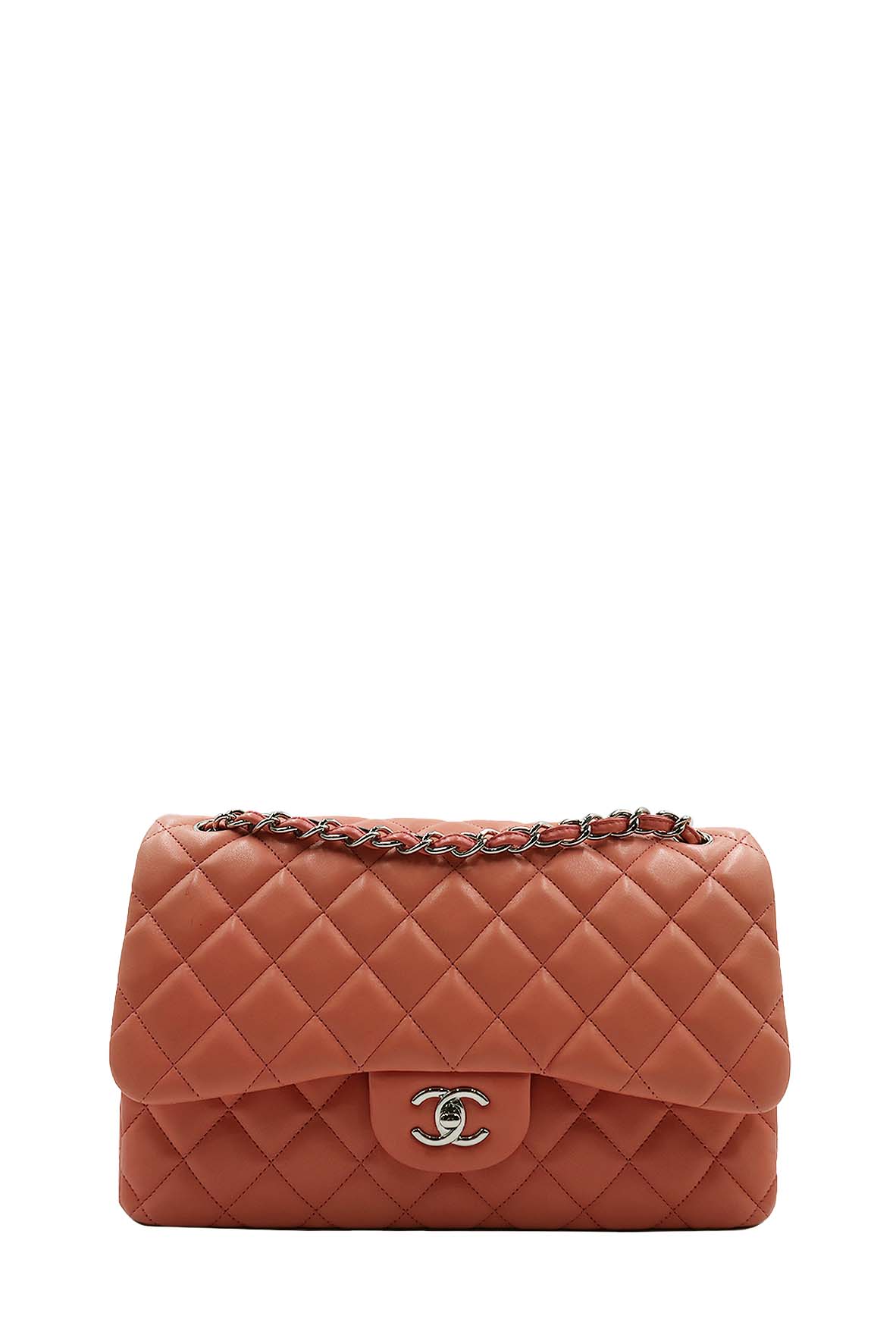 Quilted Jumbo Classic Double Flap Bag Pink