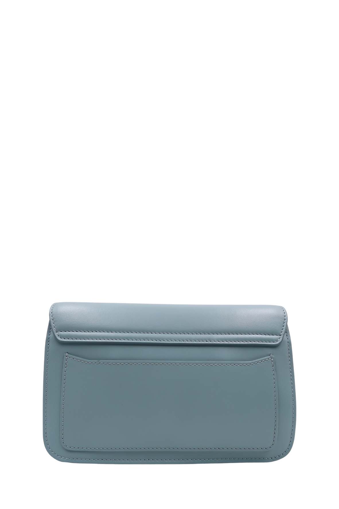 Chaneloe C Chain Clutch Faded Blue