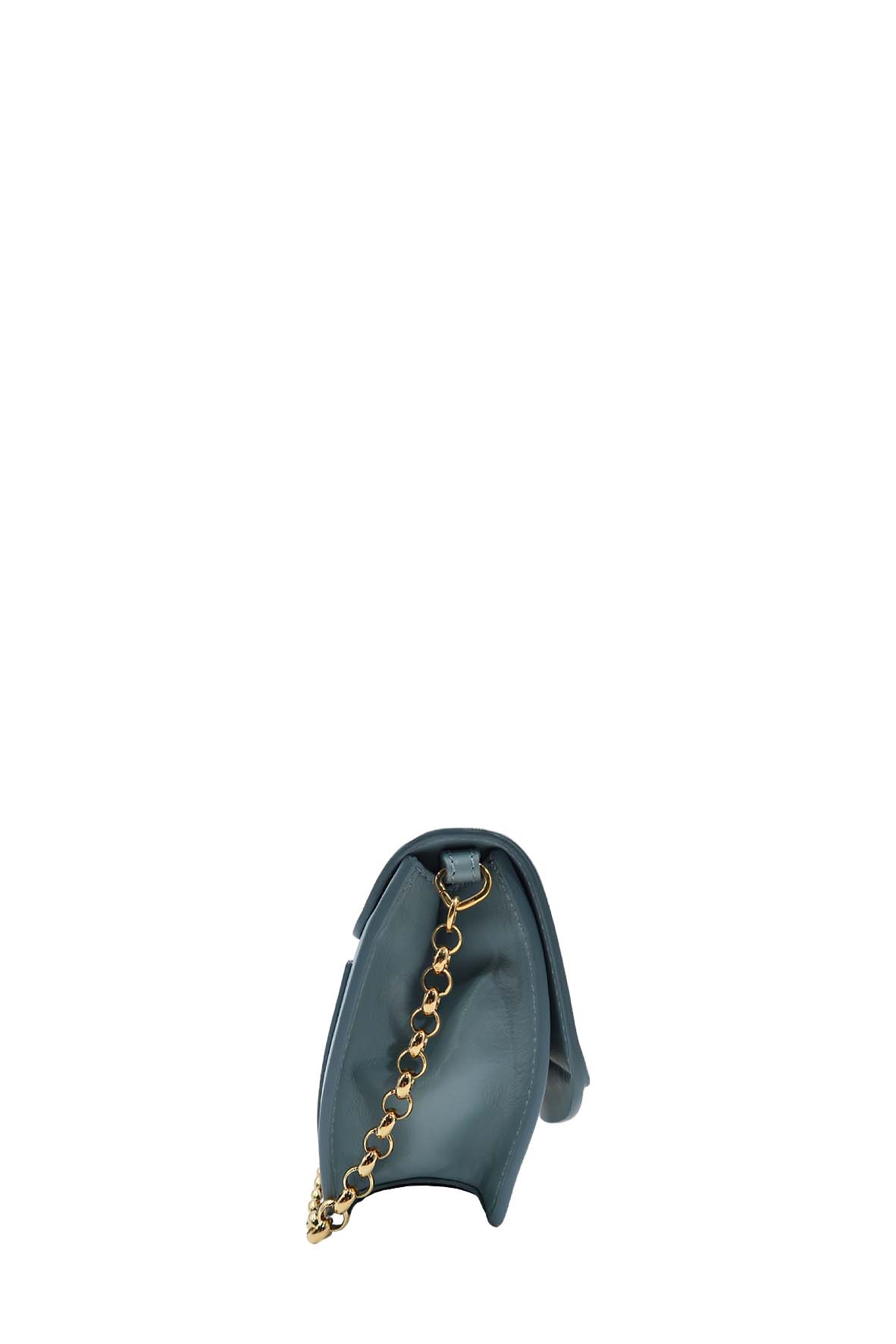Chaneloe C Chain Clutch Faded Blue