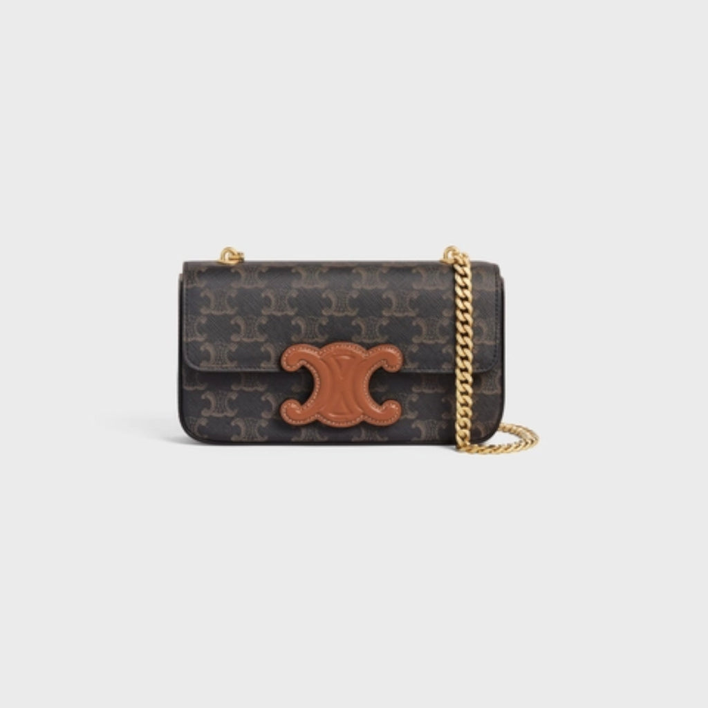 CHAIN SHOULDER BAG CUIR TRIOMPHE