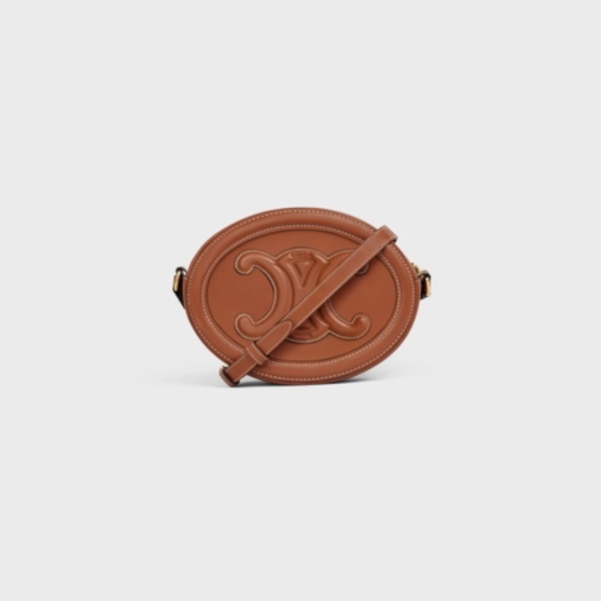 OVAL SHOULDER BAG IN TRIOMPHE