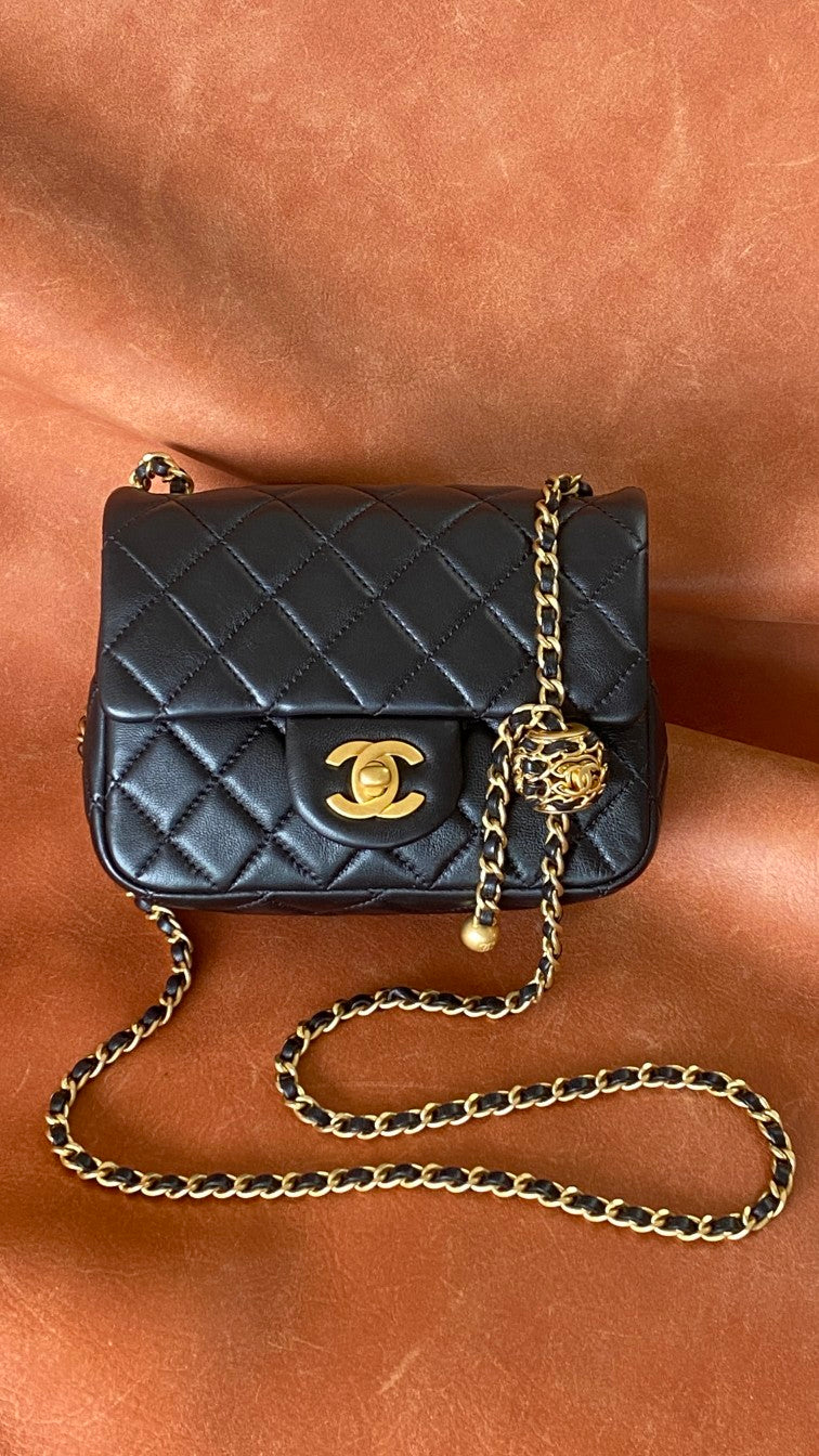 Chanel Classic Bag Black For Women Bags 7.1in/18cm