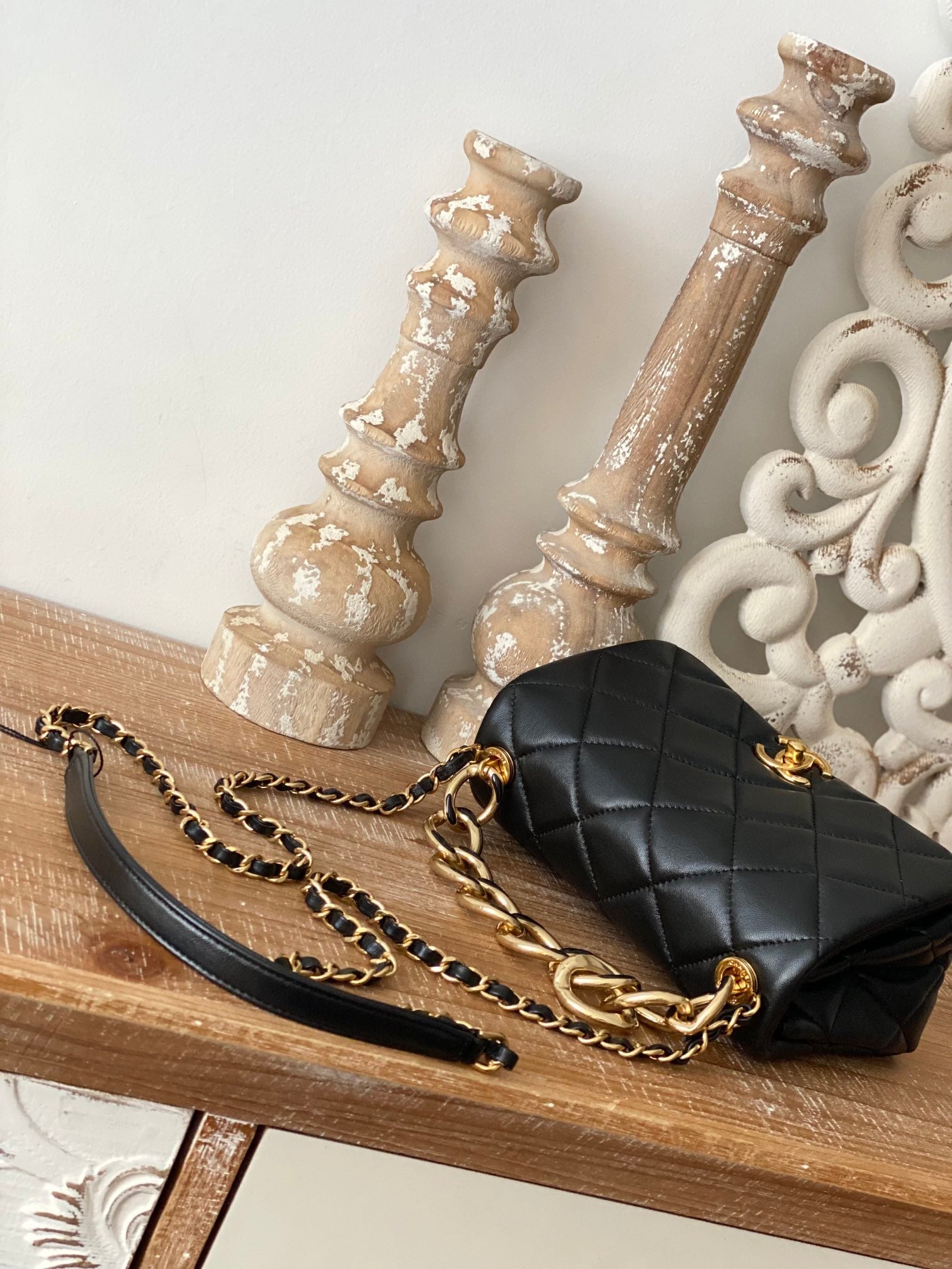 Chanel Classic GLAMIamond GlamIap Bag Black For Women Bags 9.1in/23cm