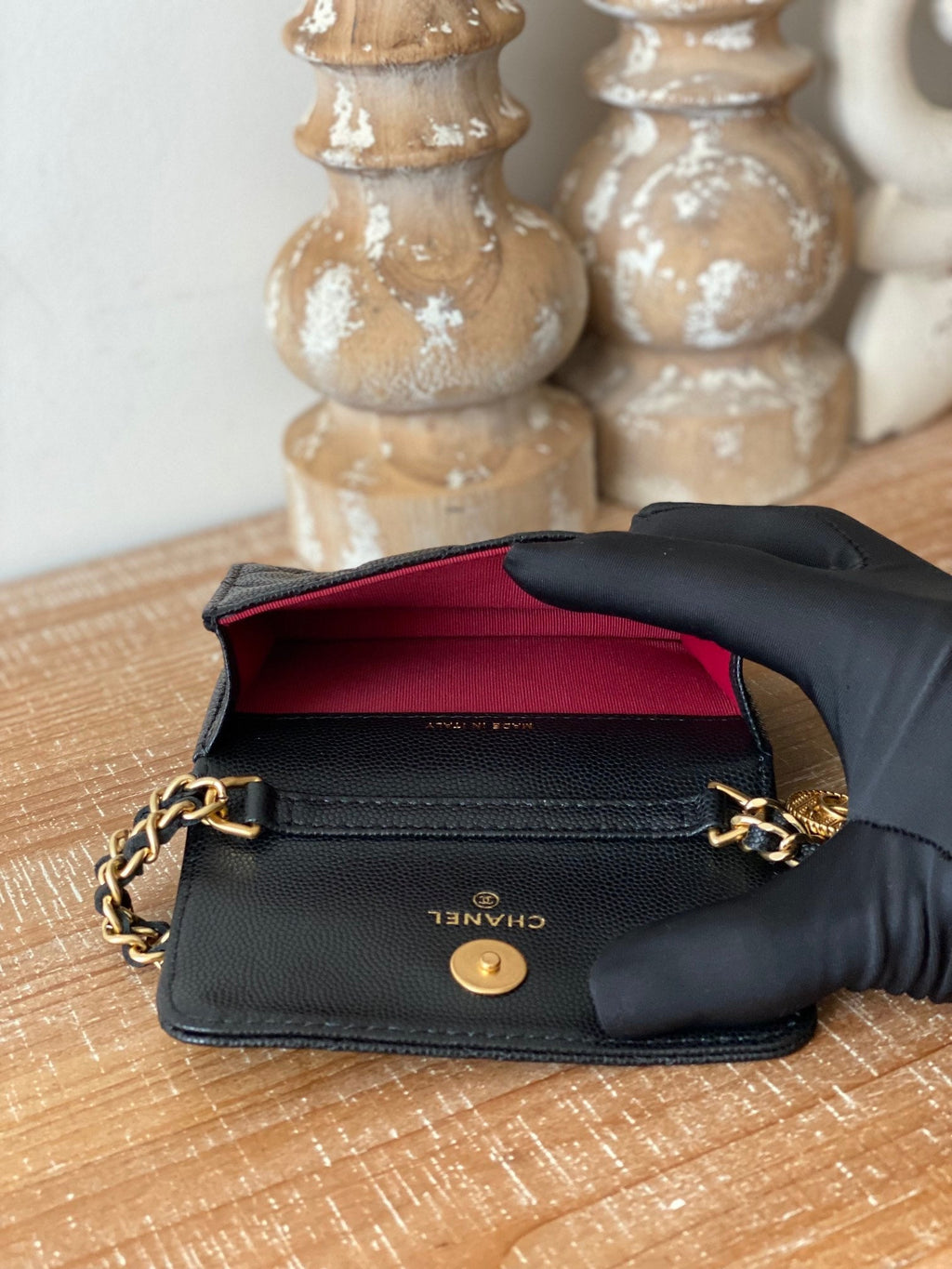 Chanel Clutch With Chain Black For Women Bags 4.8in/12.3cm AP2857 B08447 94305