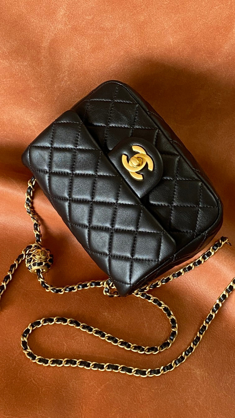Chanel Classic Bag Black For Women Bags 7.1in/18cm