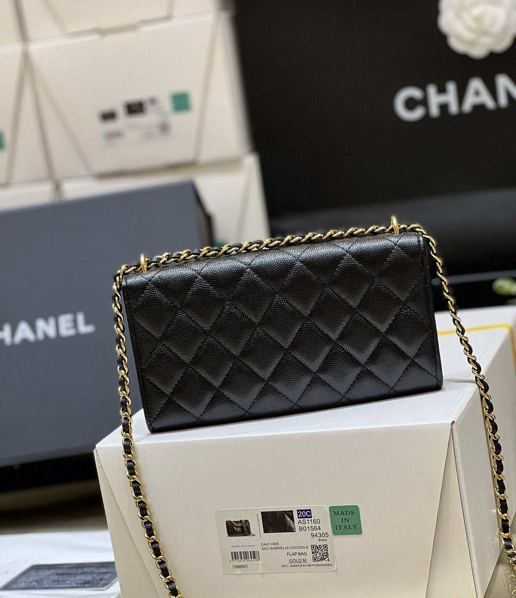 ChanelSmall Coin Pocket WOC Shoulder Bag Black For Women Bags 7.9in/20cm