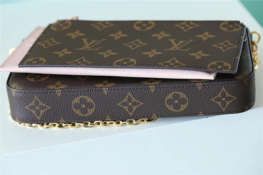 Louis Vuitton Pochette Felicie Monogram Canvas Fuchsia Pink For Women,  Shoulder And Crossbody Bags 21cm/8.3in Louis Vuitton M61276