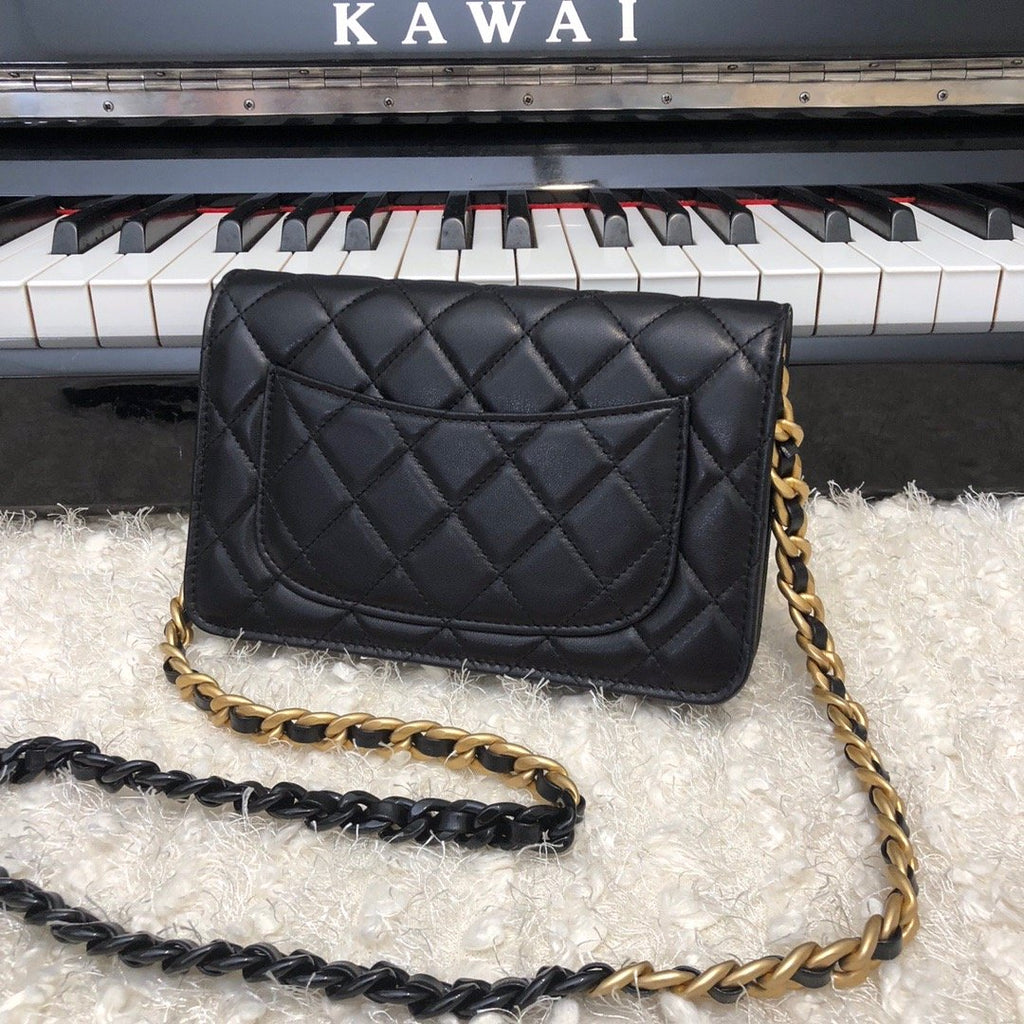 ChanelOriginal Small Classic GlamIap Bag Gold Hardware Black For Women Handbags, Shoulder Bags 7.5in/19cm AP33814