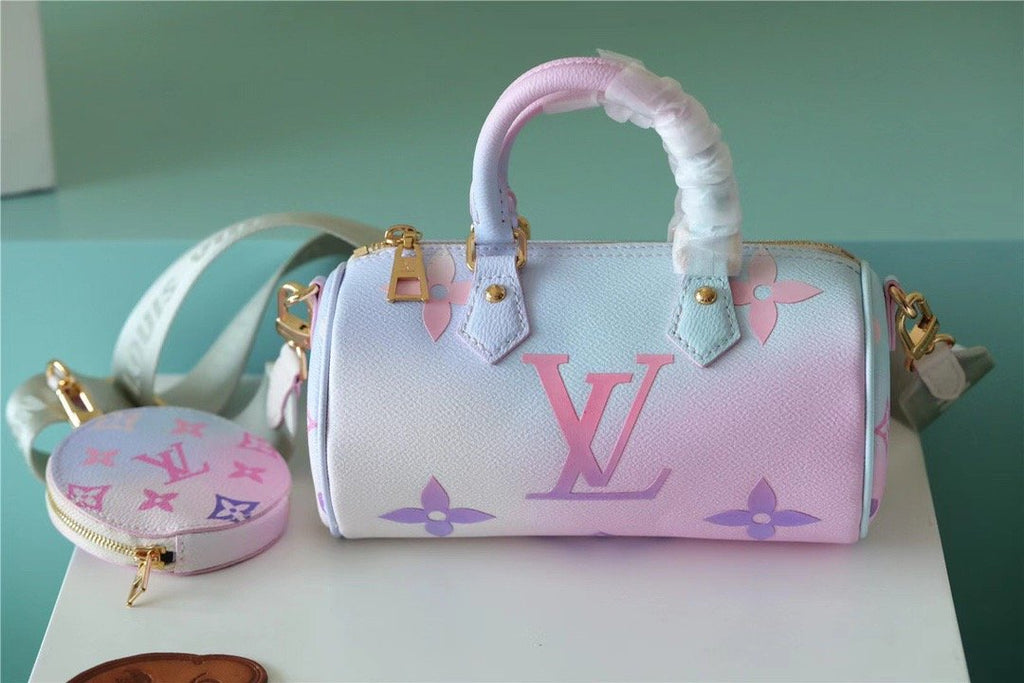 Louis Vuitton Papillon Burberry Bag Classic Monogram For Women 20cm Sunrise Pastel Louis Vuitton M46078