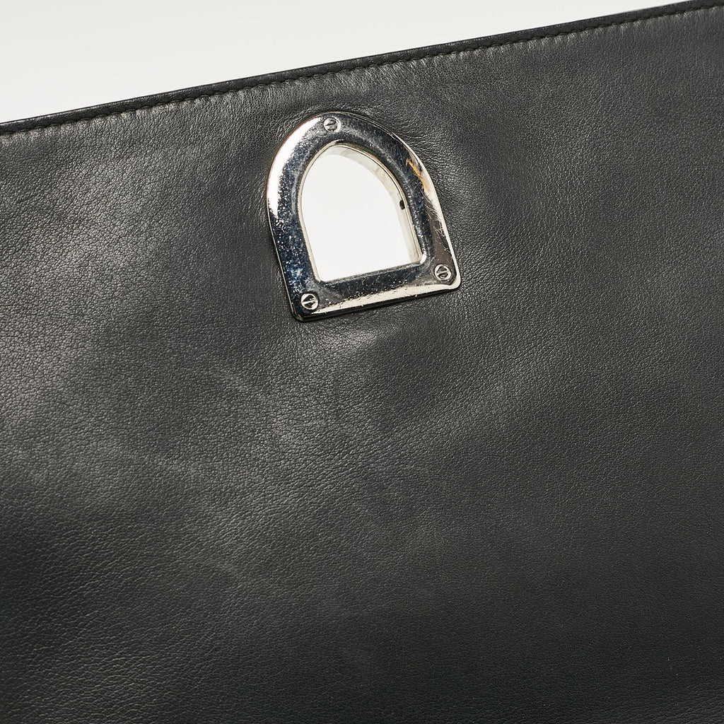 Dior Black Leather Medium Patch Diorama Shoulder Bag