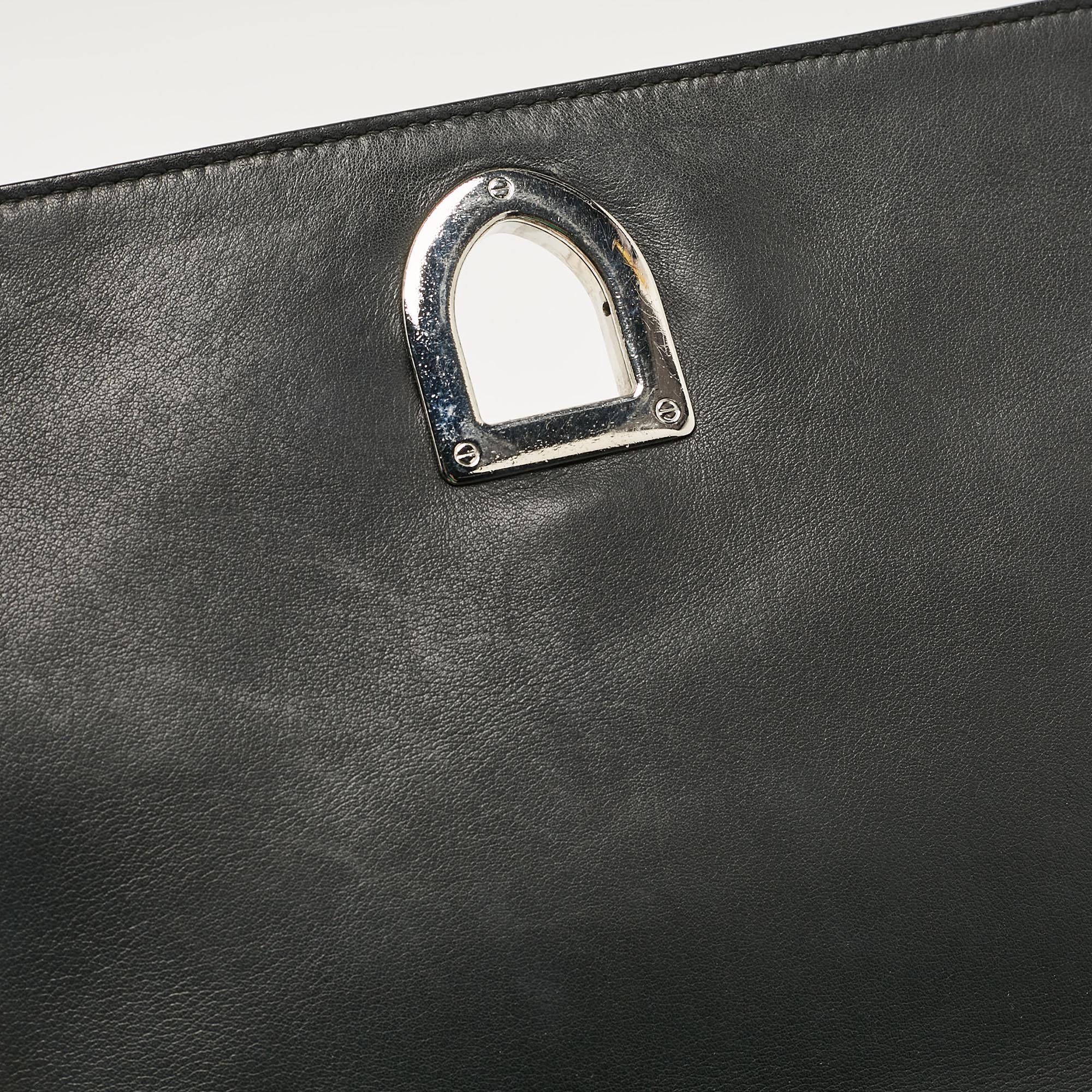 Dior Black Leather Medium Patch Diorama Shoulder Bag