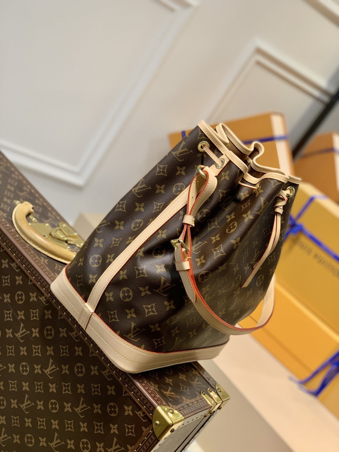 Louis Vuitton Noé Bucket Bag Monogram Canvas For Women,  Shoulder Bags 13.4in/36cm Louis Vuitton M42224
