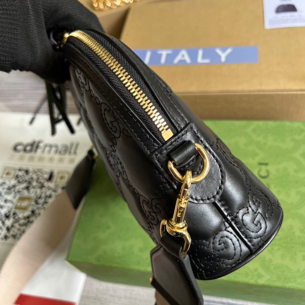 Gucci Matelasse Shoulder Bag Black For Women, Women’s Bags 9in/23cm Gucci