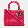 Medium Lambskin Cannage Lady Dior