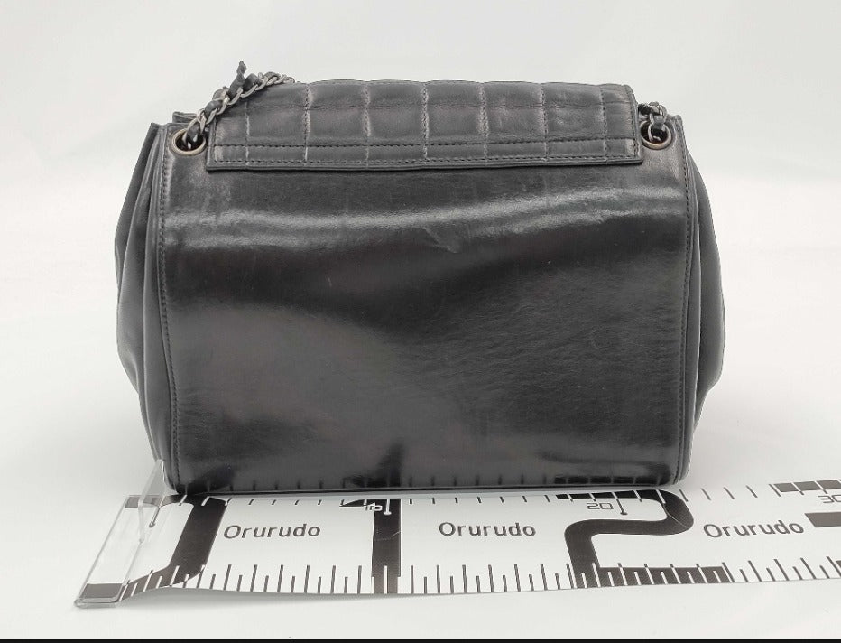 Chanel Vintage Reissue Square Flap Bag Leather Black Leather Shoulder Bag Bag