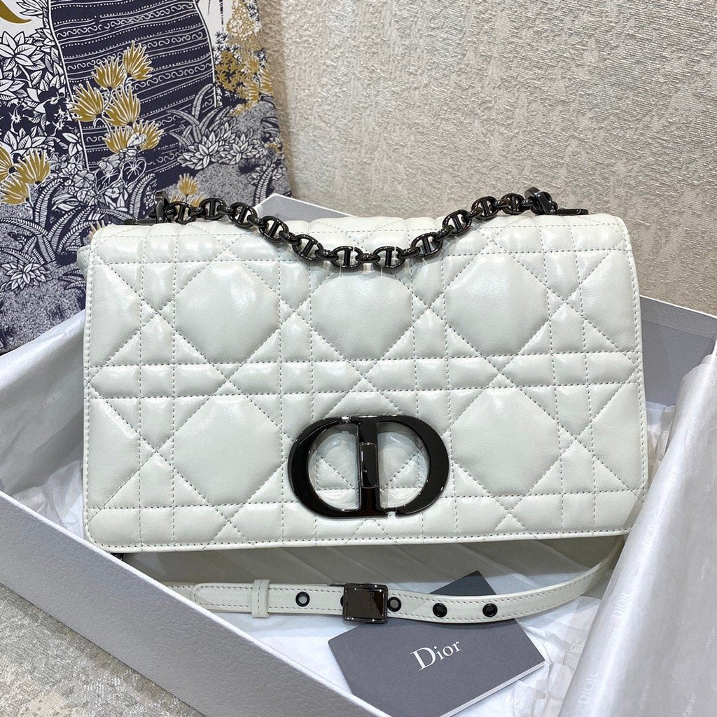 Dior Large Caro Bag, White, For Women Women’s Handbags, Crossbody Bags, 29cm CD