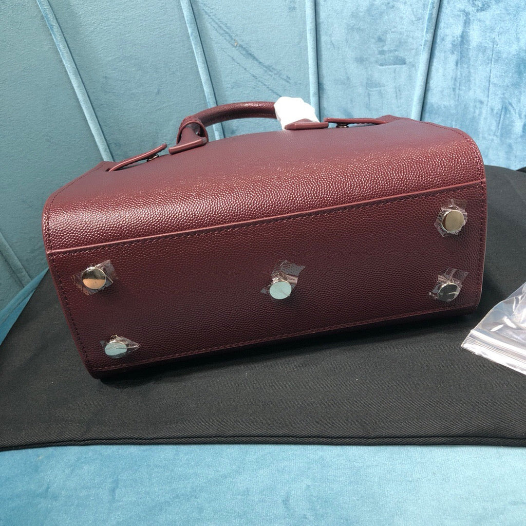 YSSL Sac De Jour Nano Burgundy For Women 8in/22cm YSL