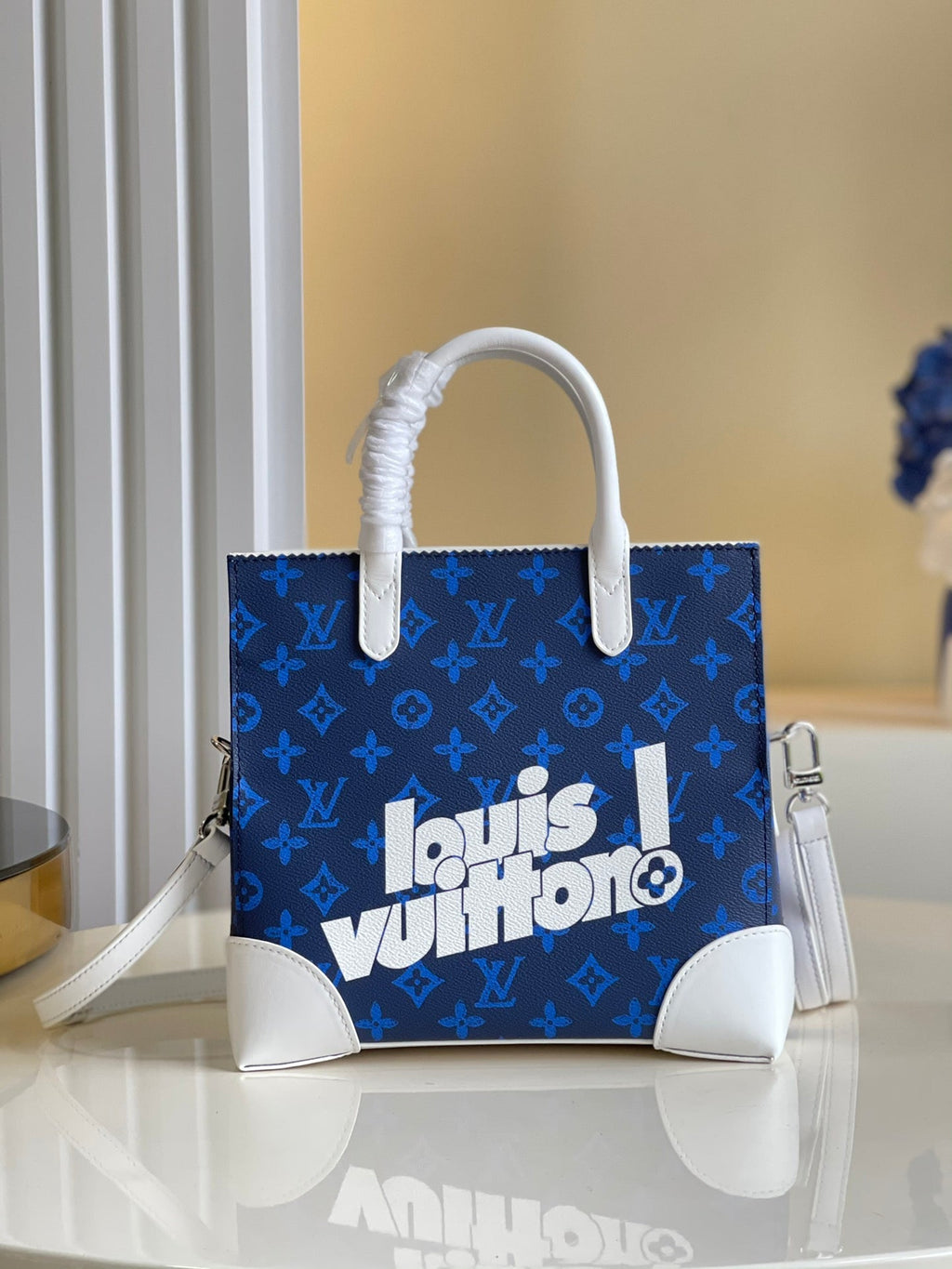 Louis Vuitton Litter Bag Vintage Monogram Canvas Blue By Virgil Abloh For Men, Men’s Bags, Shoulder And Crossbody Bags 9.4in/24cm Louis Vuitton